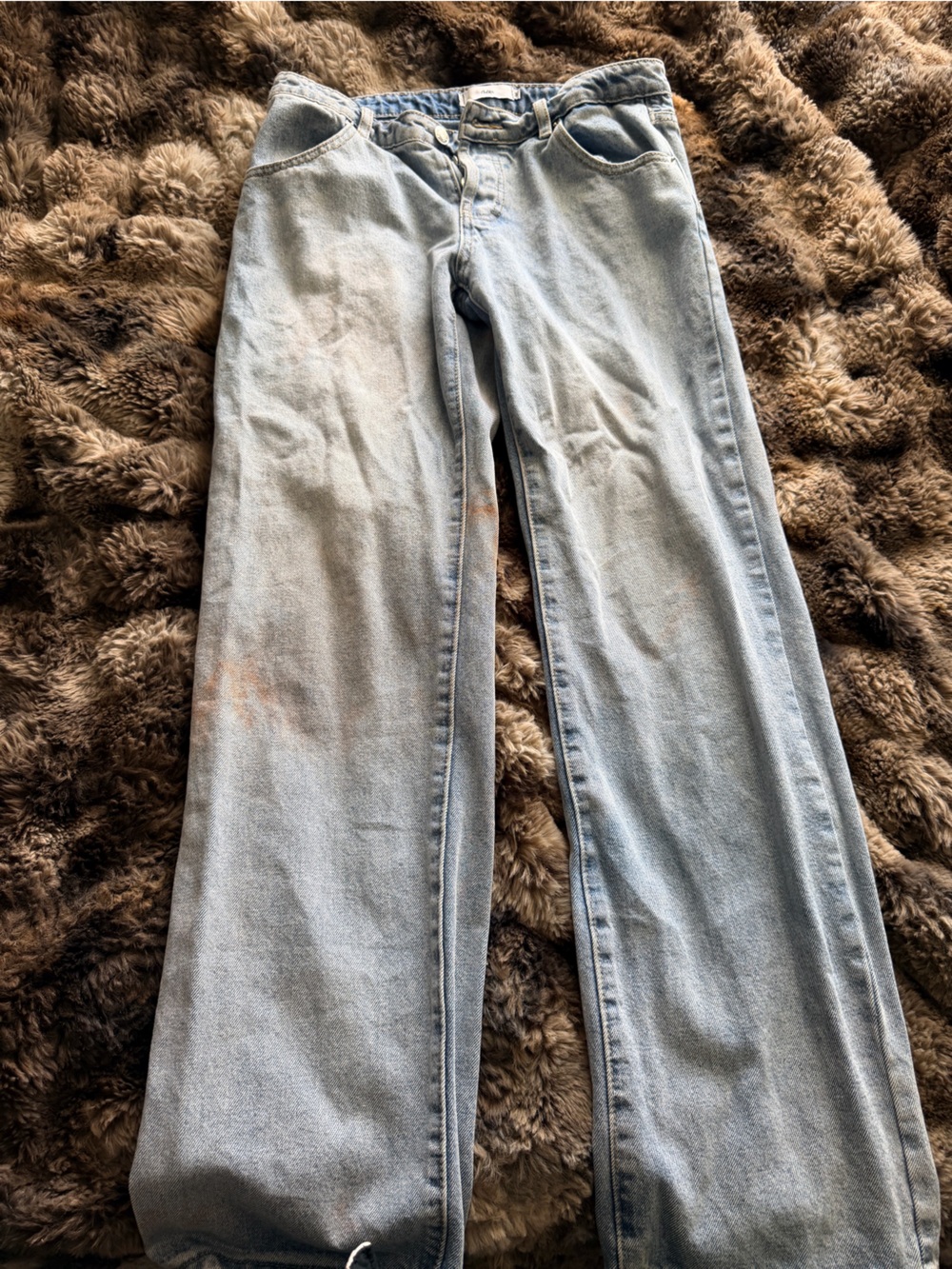 Distressed Light Wash Women's Straight-Leg Jeans